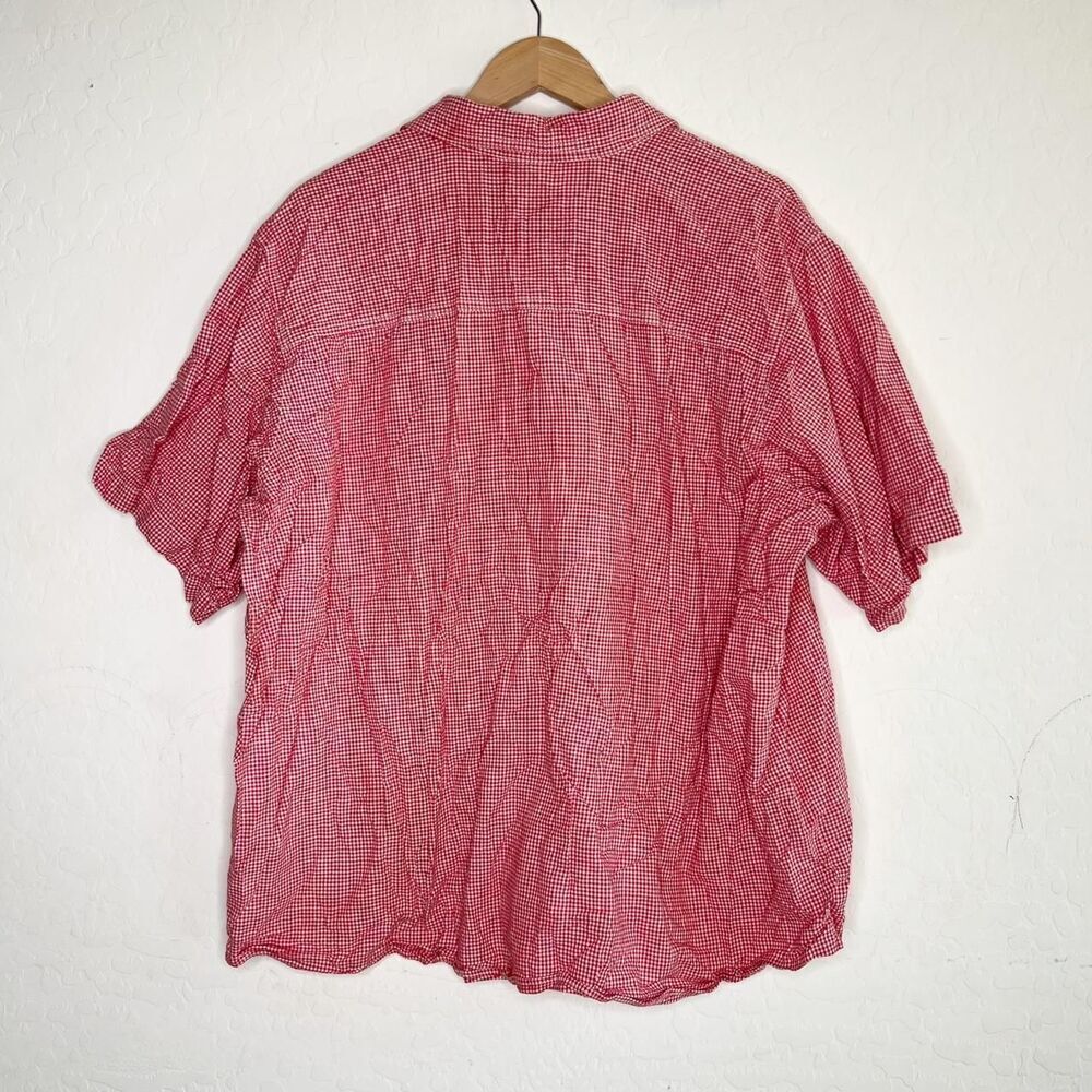 Looney Tunes Red & White Check Short Sleeve Button Up Shirt - Picture 3 of 9